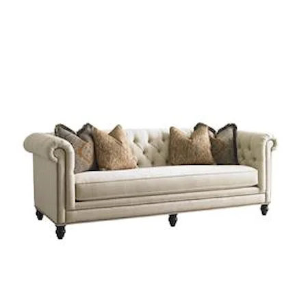 Manchester Chesterfield-Style Sofa with Button Tufting